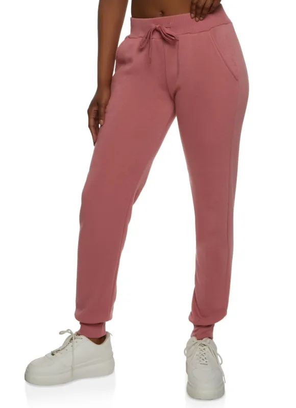 Drawstring Waist Fleece Joggers sold by Rainbow