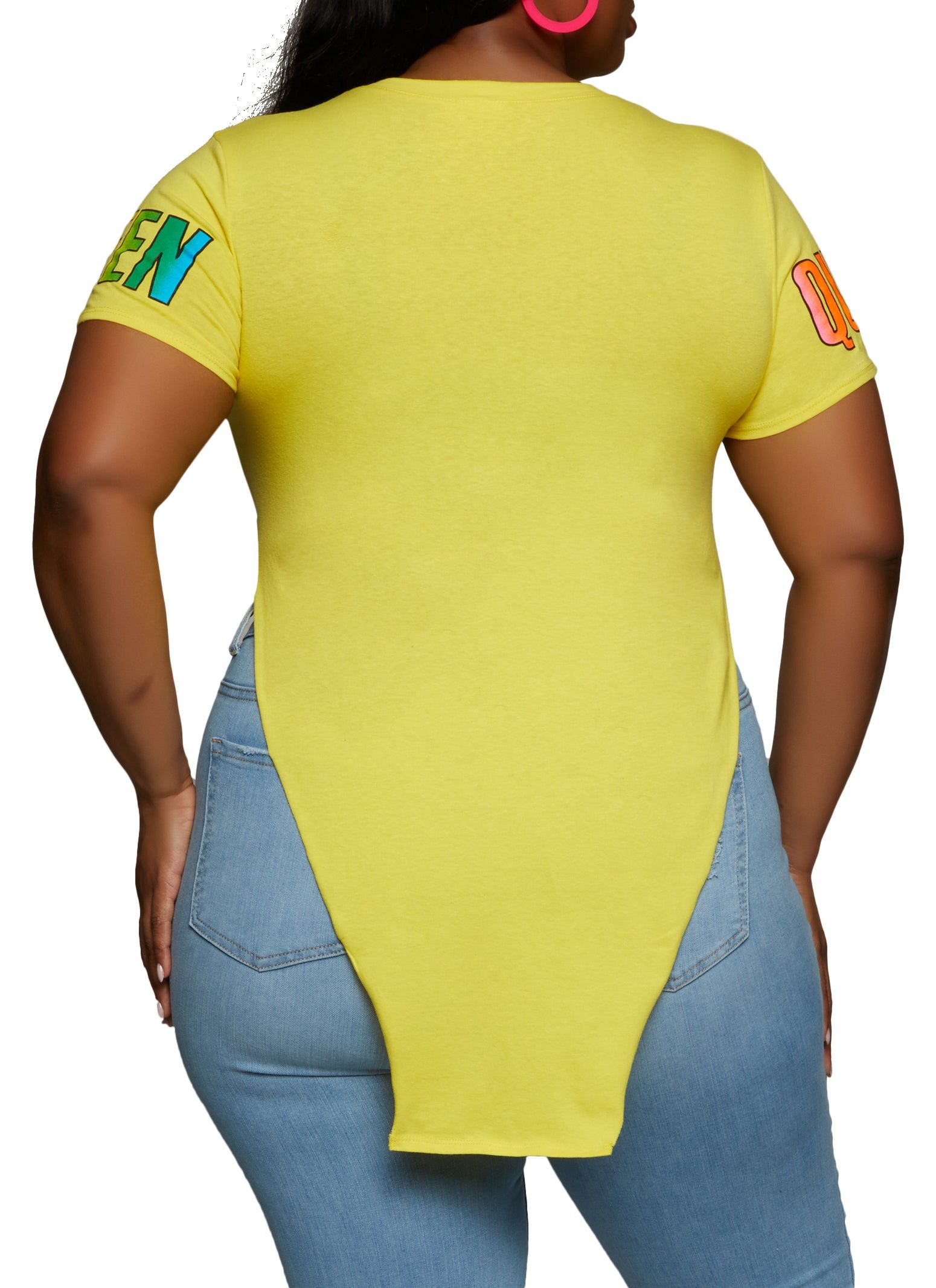 Plus Size Blessed Queen and Highly Favored Foil Graphic Tee sold by Rainbow product image thumbnail 2