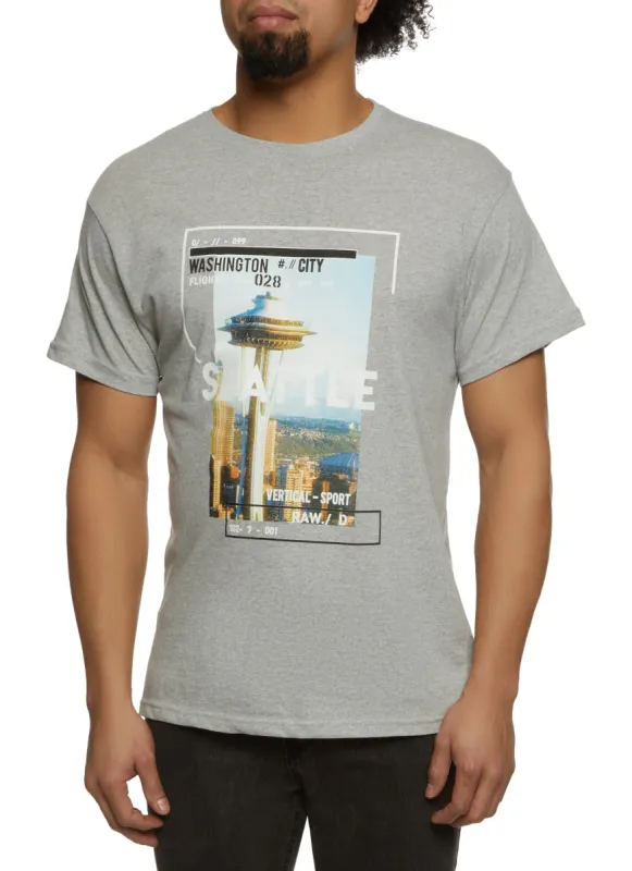Mens Seattle Graphic T Shirt sold by Rainbow