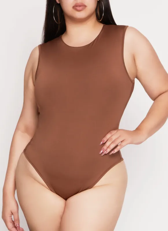 Plus Size Daisy Seamless Crew Neck Bodysuit sold by Rainbow