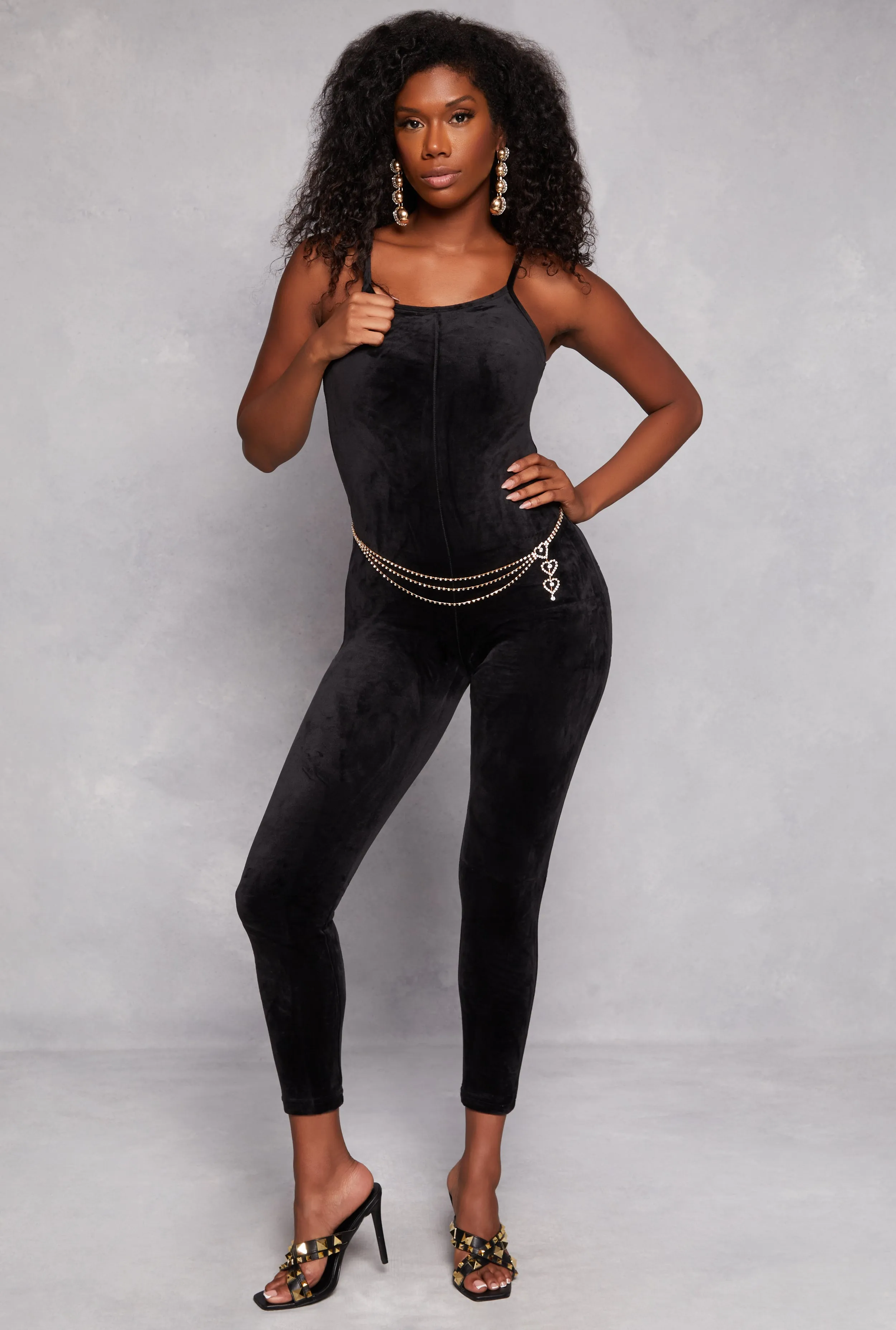 Velour Cami Catsuit sold by Rainbow