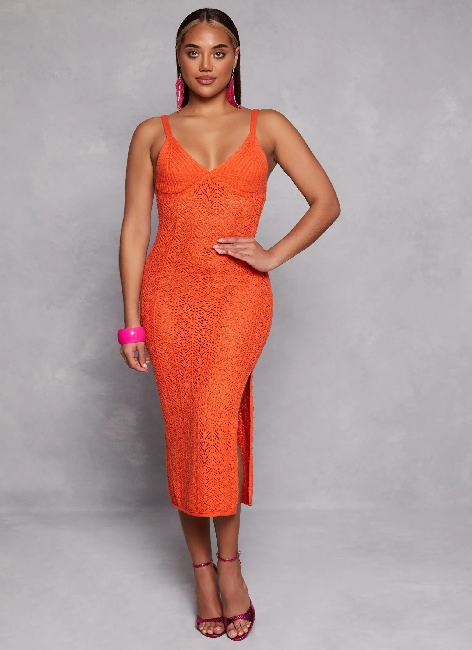 Crochet Knit Bustier Tank Dress sold by Rainbow product image thumbnail 2