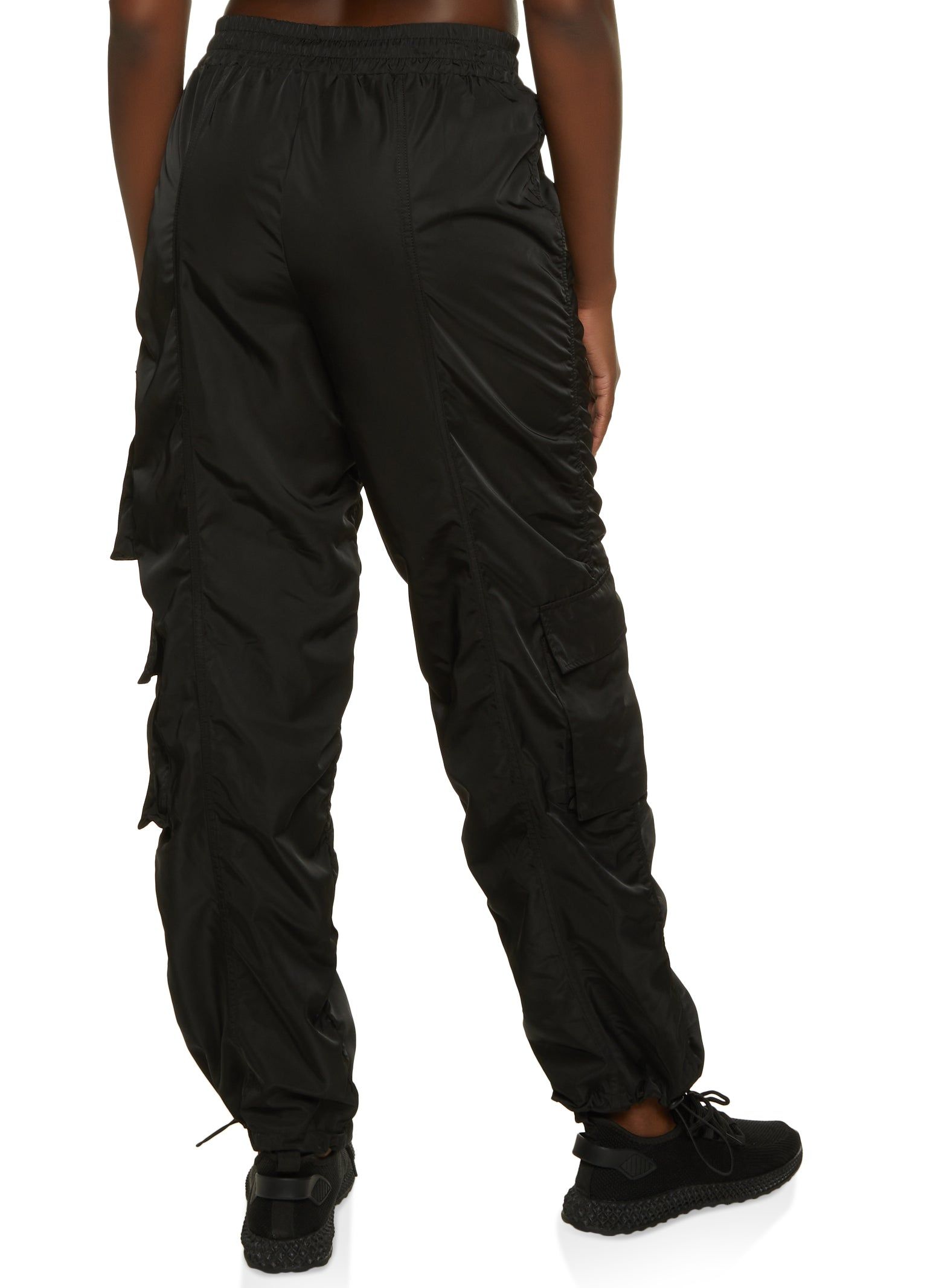 Zip Pocket Detail Parachute Cargo Pants sold by Rainbow product image thumbnail 3