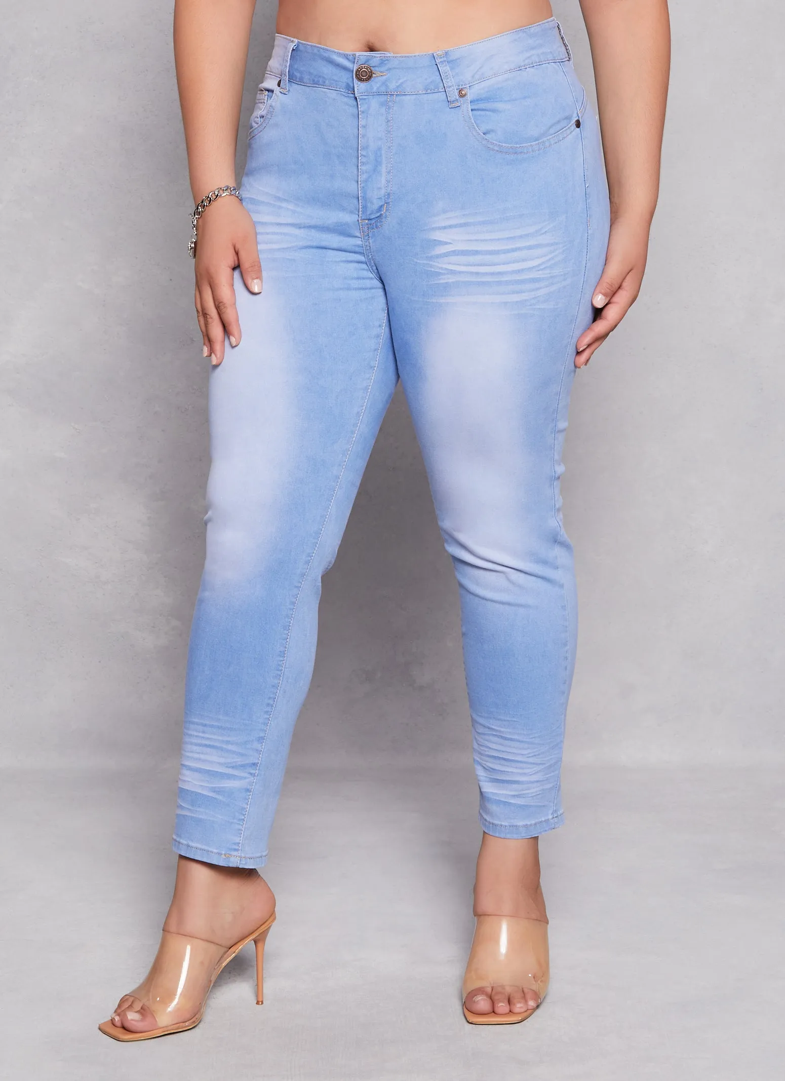 Plus Size VIP Whiskered Skinny Jeans sold by Rainbow product image thumbnail 2