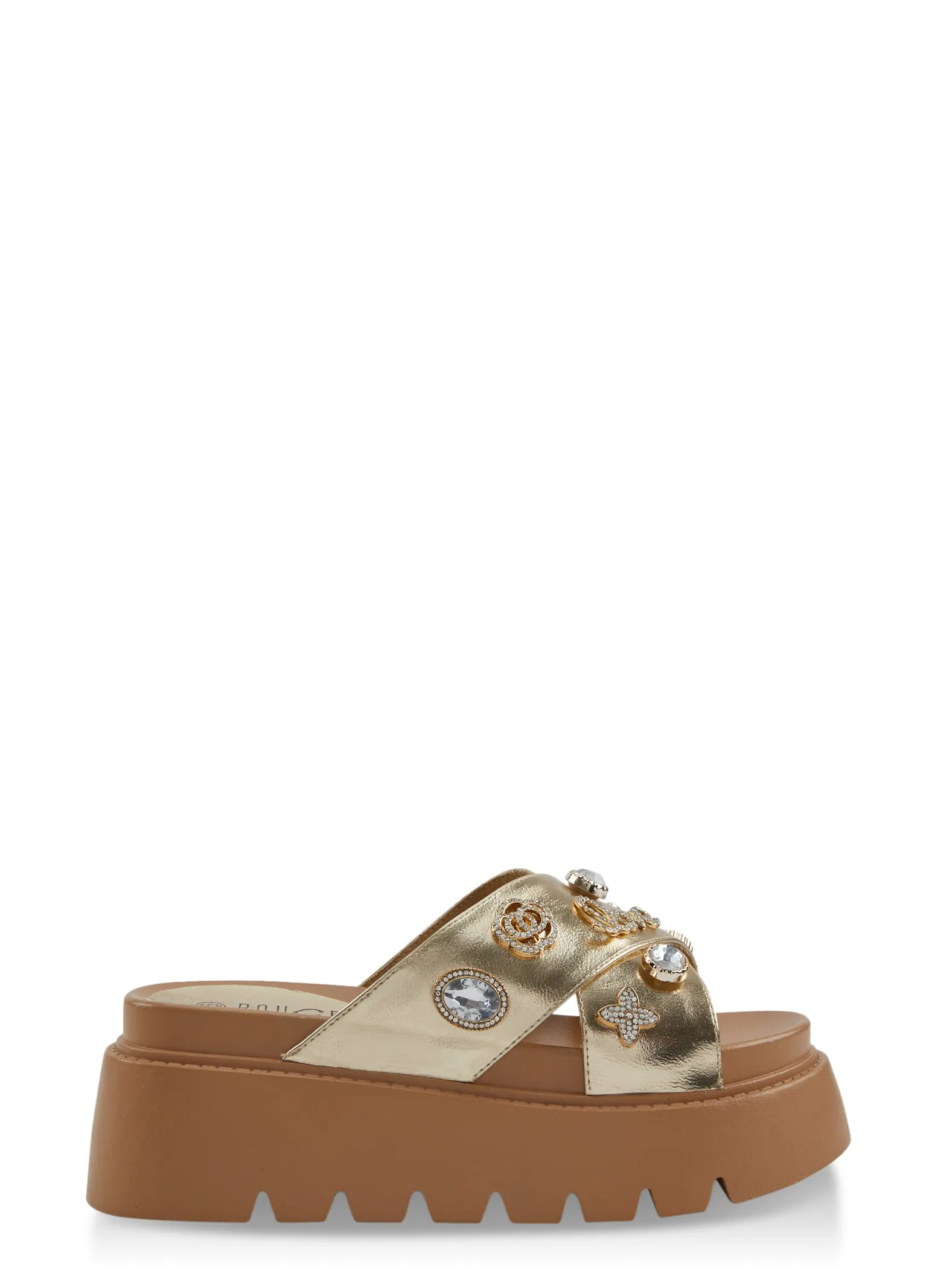 Love Charm Pendant Platform Slide Sandals sold by Rainbow product image thumbnail 2