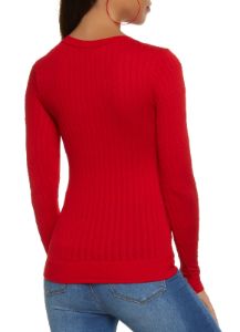Seamless Cable Knit Long Sleeve Top sold by Rainbow