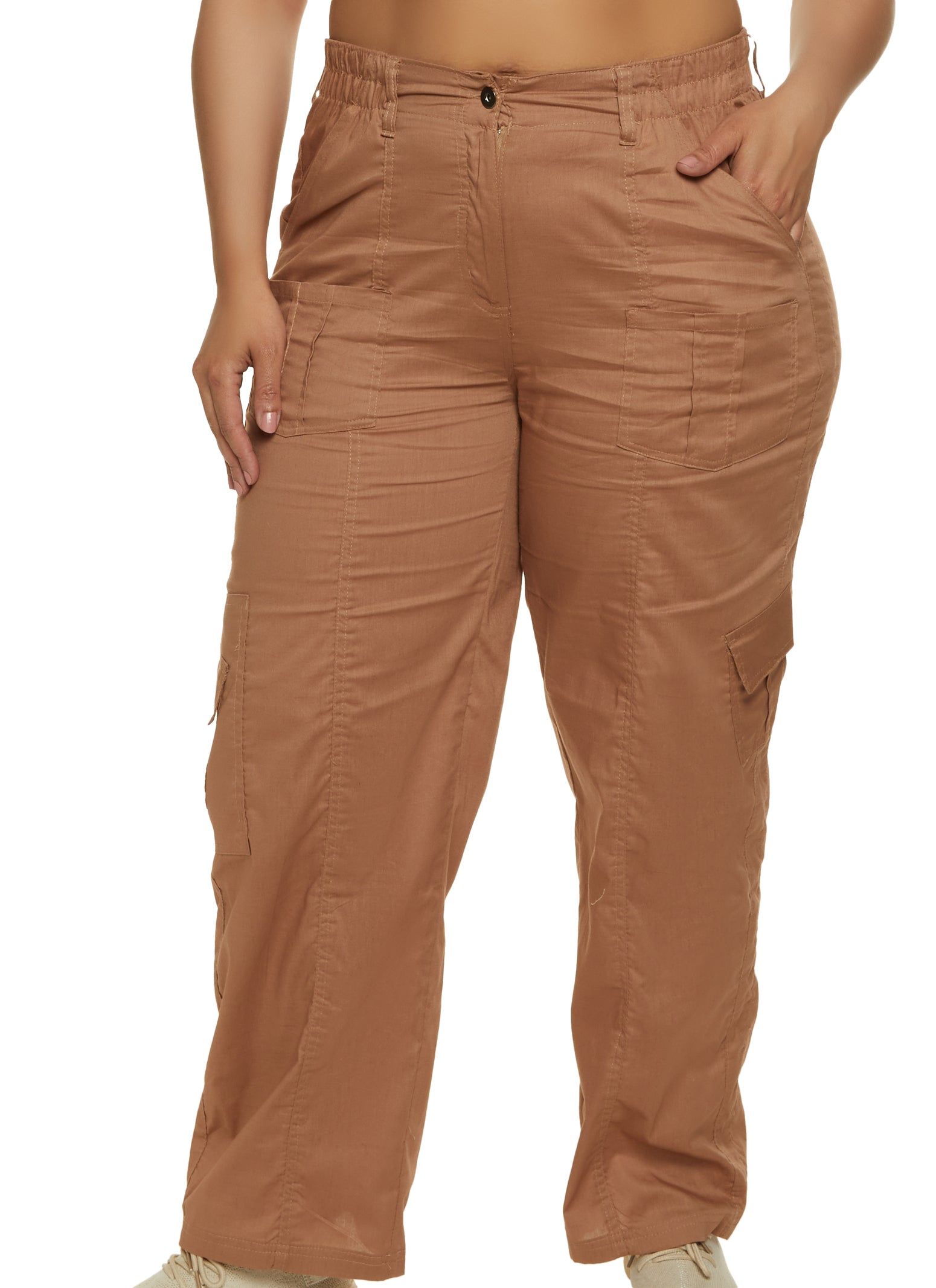 Plus Size Poplin Cargo Pants sold by Rainbow