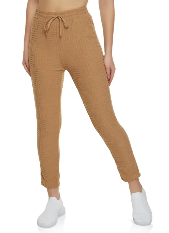 Terry Cloth Drawstring Joggers sold by Rainbow