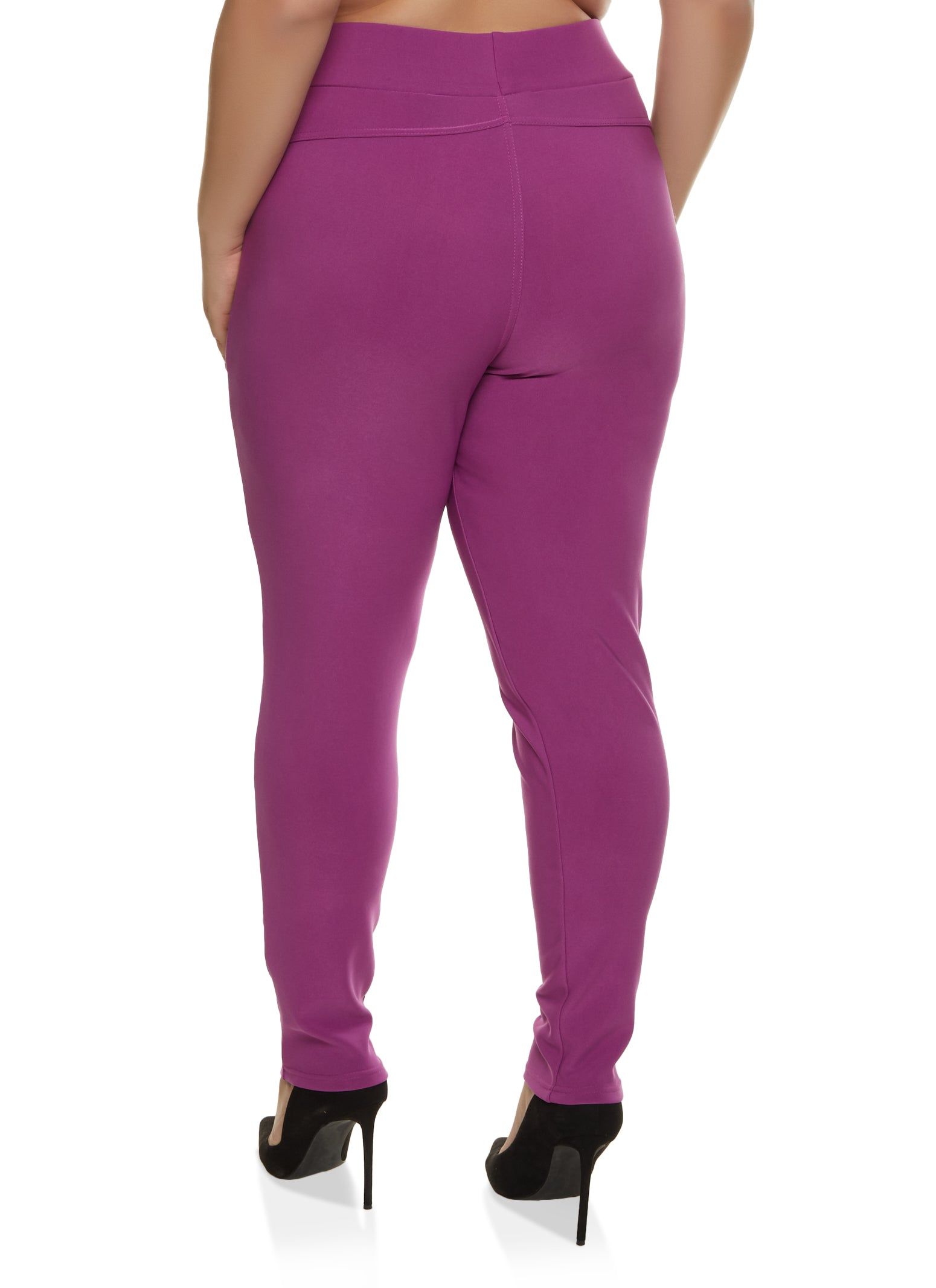 Plus Size Scuba High Waisted Pull On Pants sold by Rainbow product image thumbnail 2