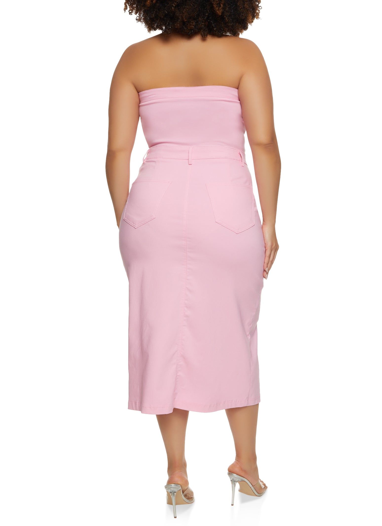 Plus Size Hyperstretch Bandeau Midi Dress sold by Rainbow product image thumbnail 3