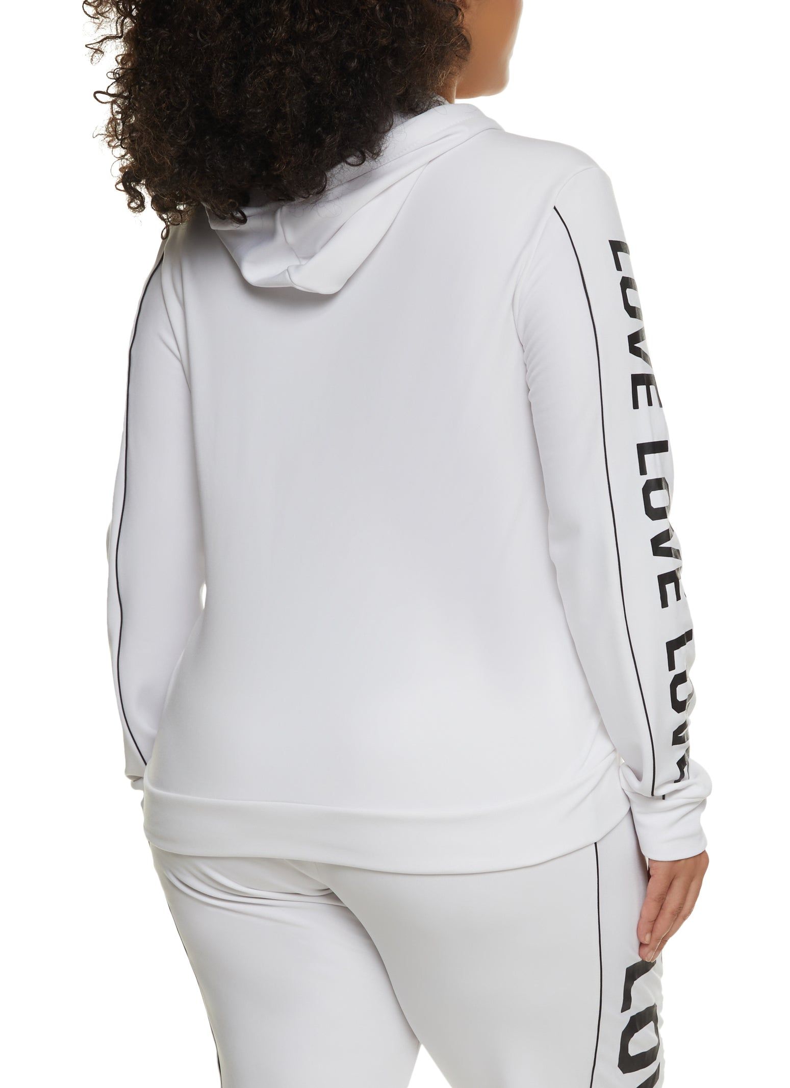 Plus Size Love Side Graphic Zip Front Hoodie sold by Rainbow product image thumbnail 3
