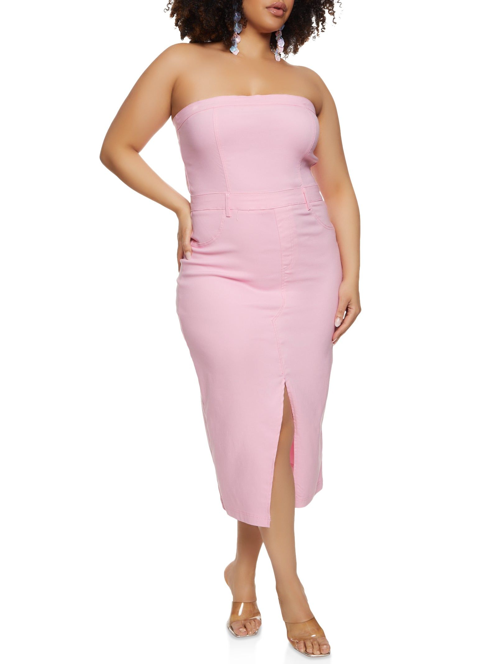 Plus Size Hyperstretch Bandeau Midi Dress sold by Rainbow product image thumbnail 2