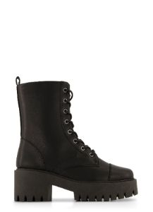Side Zip Lace Up Platform Combat Booties sold by Rainbow