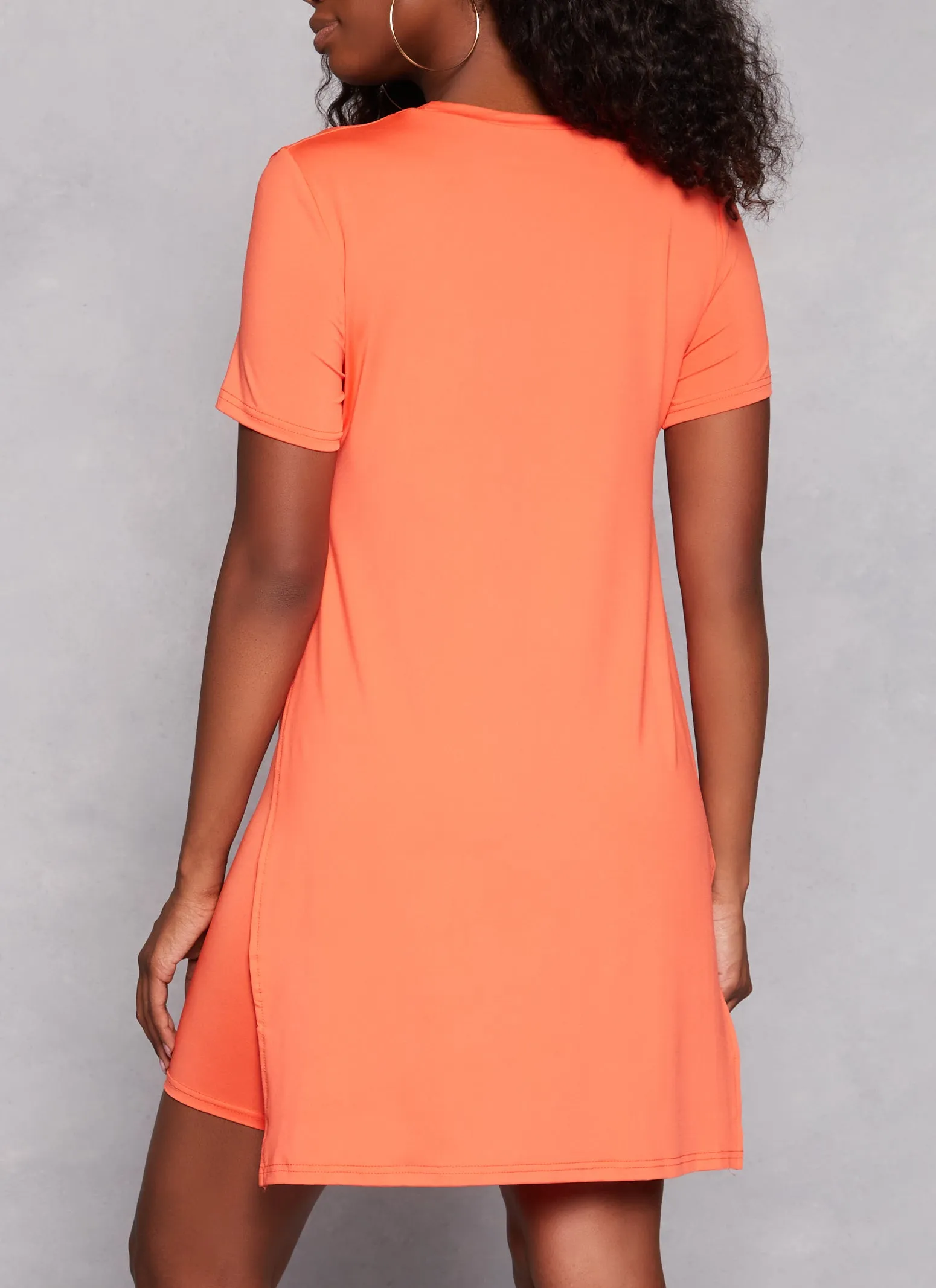 Daisy Crew Neck Side Slit Tunic Tee sold by Rainbow product image thumbnail 3