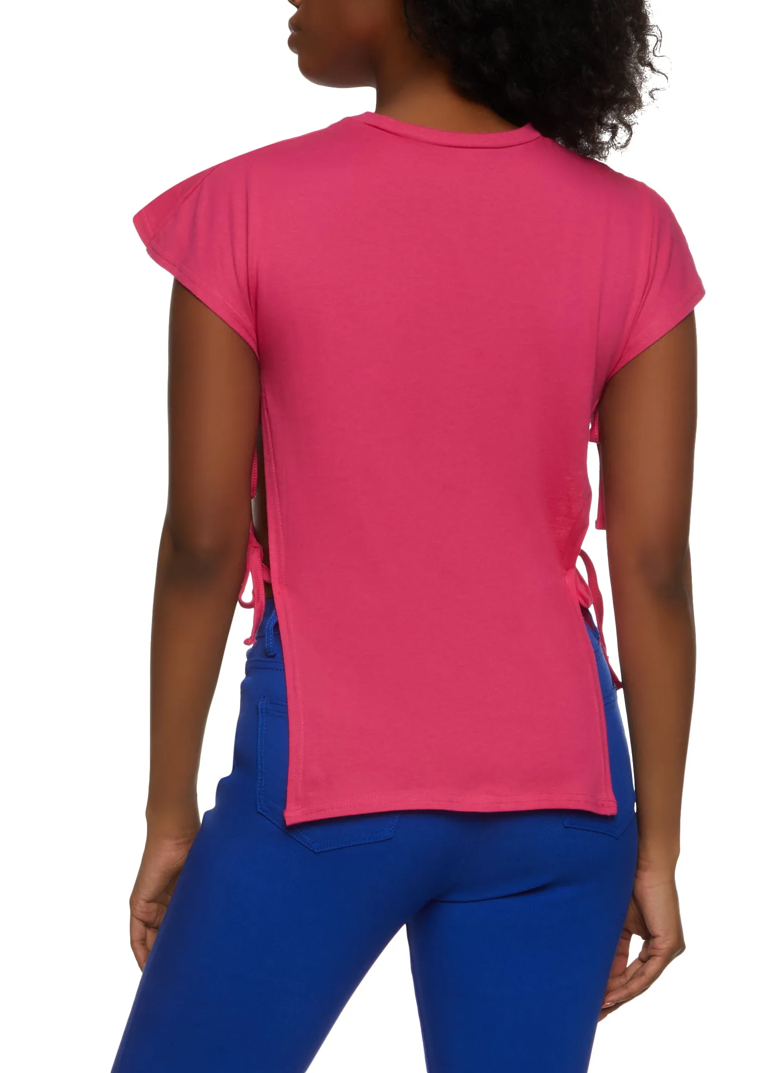 Blessed And Beautiful Open Side Tie Tee sold by Rainbow product image thumbnail 2