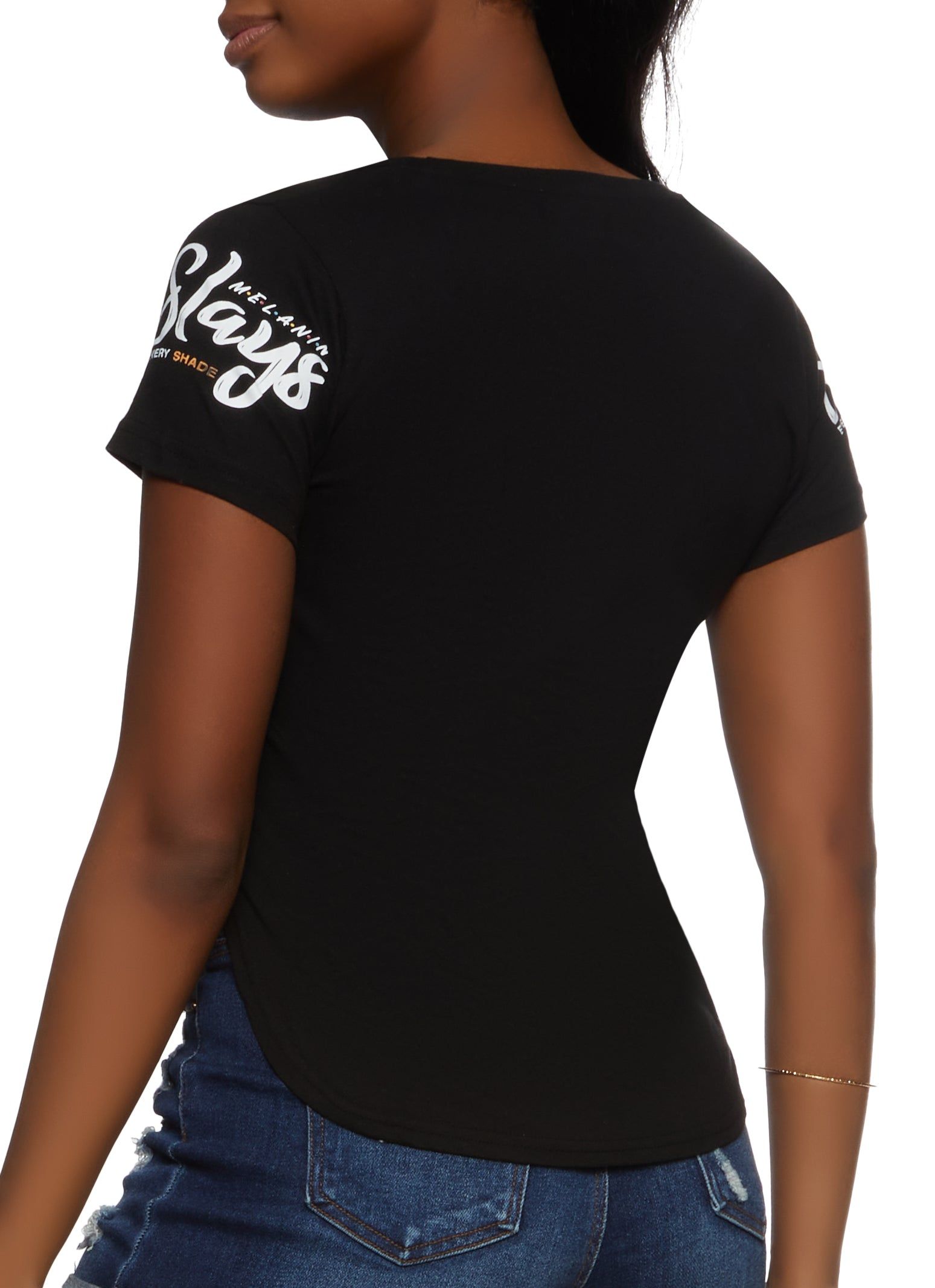 Melanin Every Shade Slays Graphic T Shirt sold by Rainbow product image thumbnail 2