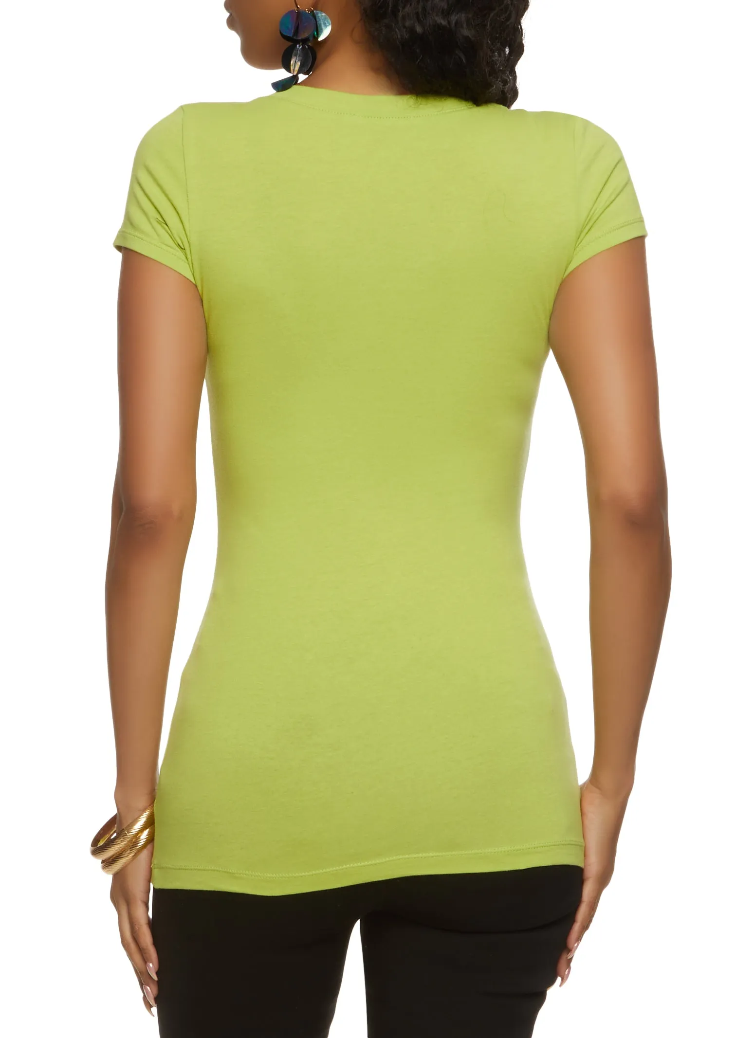 V Neck Short Sleeve T Shirt sold by Rainbow product image thumbnail 2