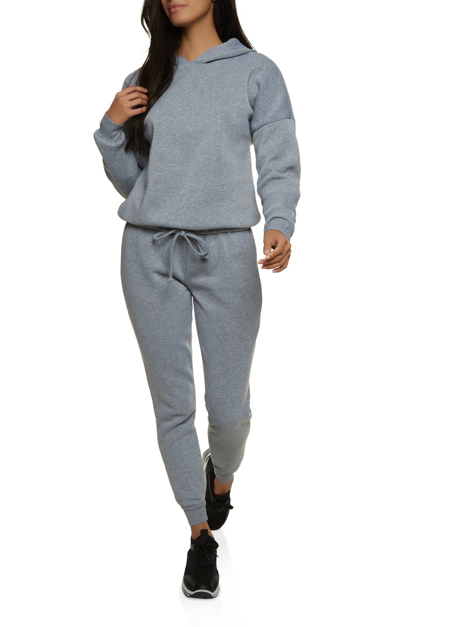 Drop Shoulder Drawstring Hem Pullover Hoodie sold by Rainbow product image thumbnail 2