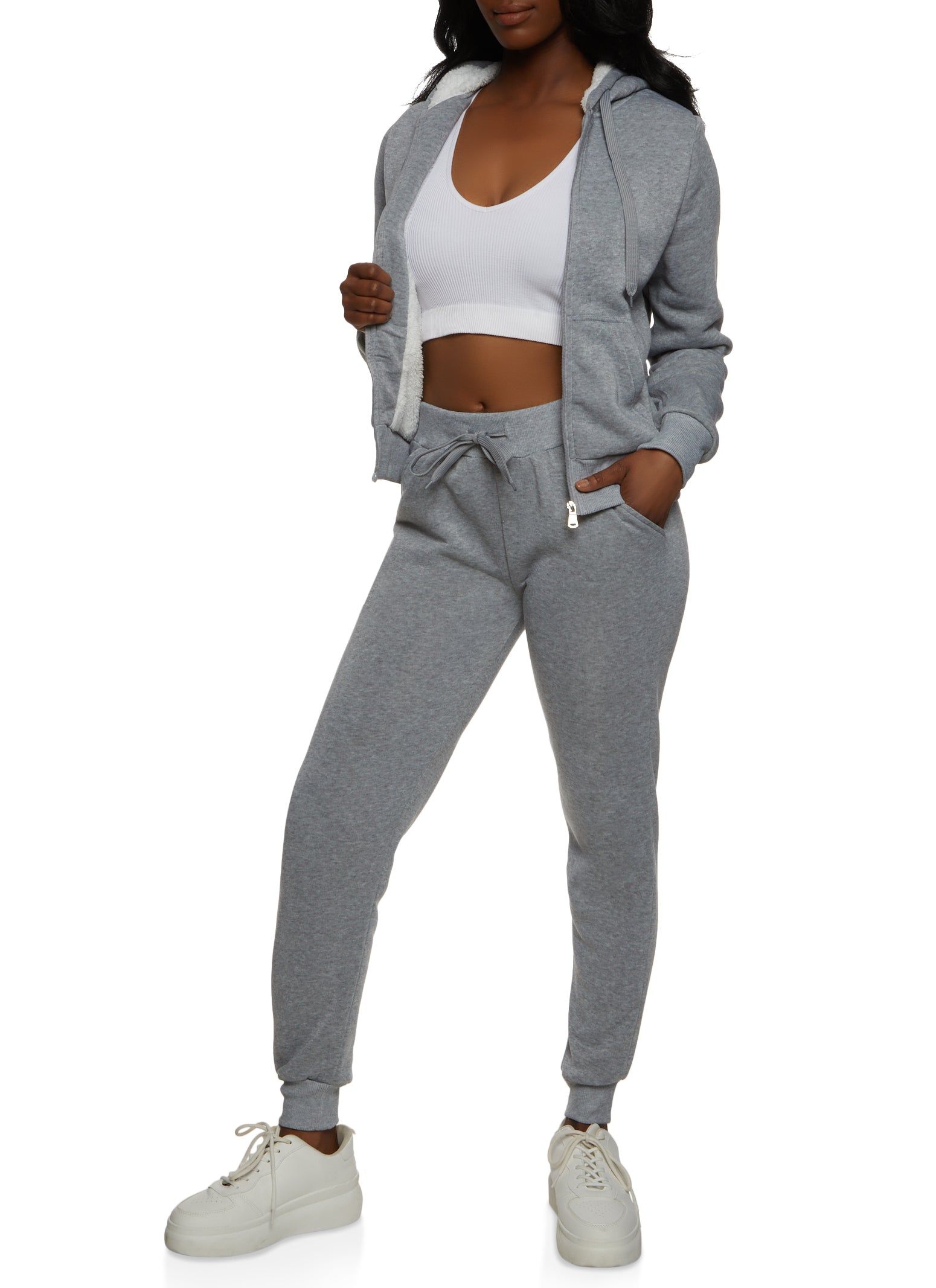 Zip Up Fleece Hoodie sold by Rainbow product image thumbnail 2