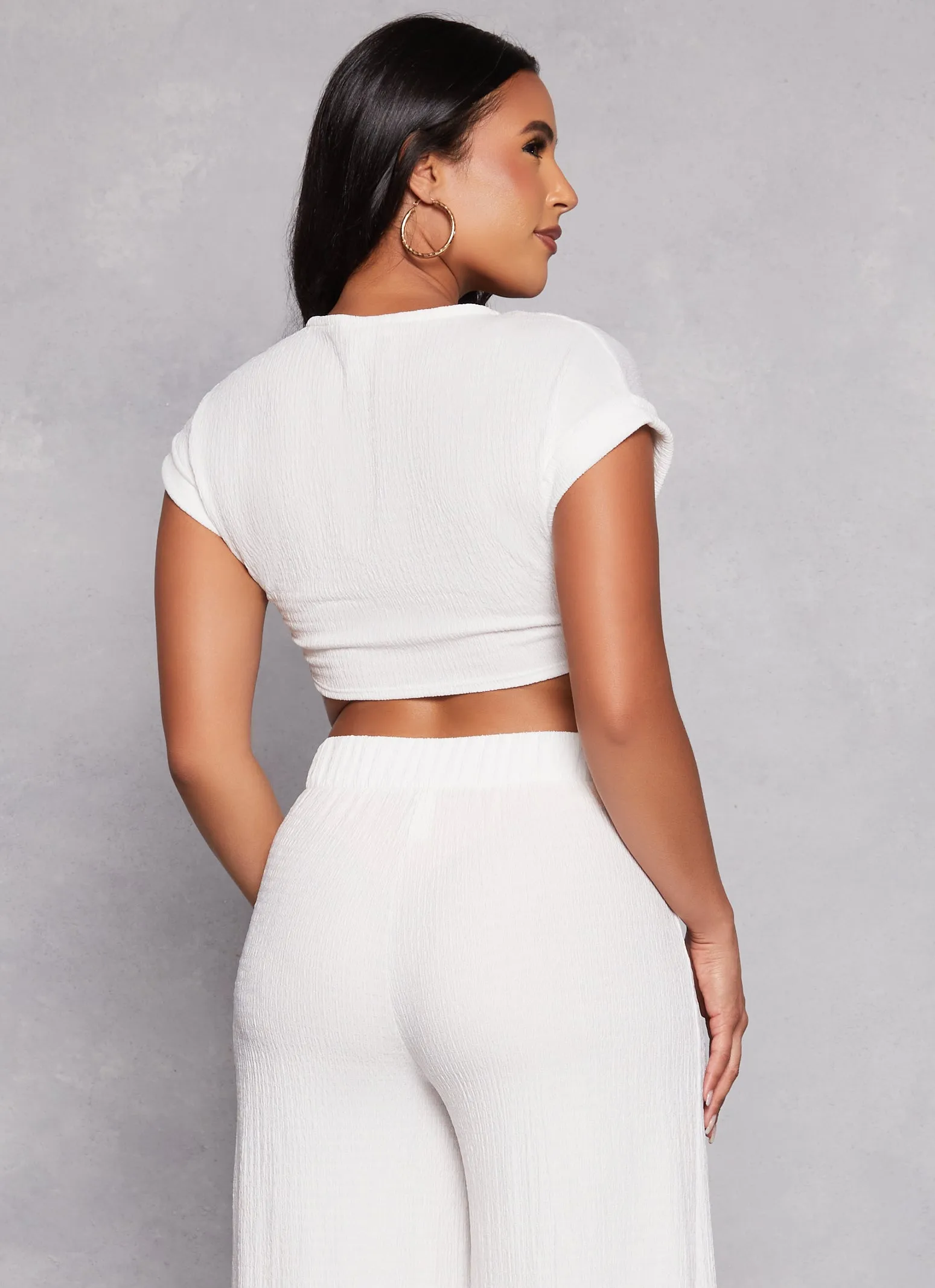 Fixed Cuff Twist Front Crop Top sold by Rainbow product image thumbnail 3