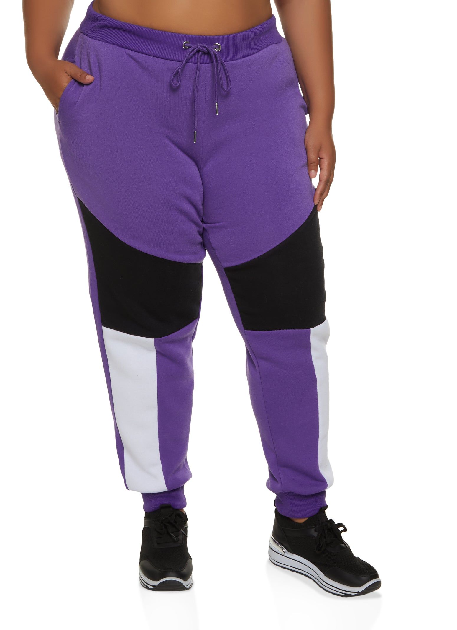 Plus Size Color Block Joggers sold by Rainbow