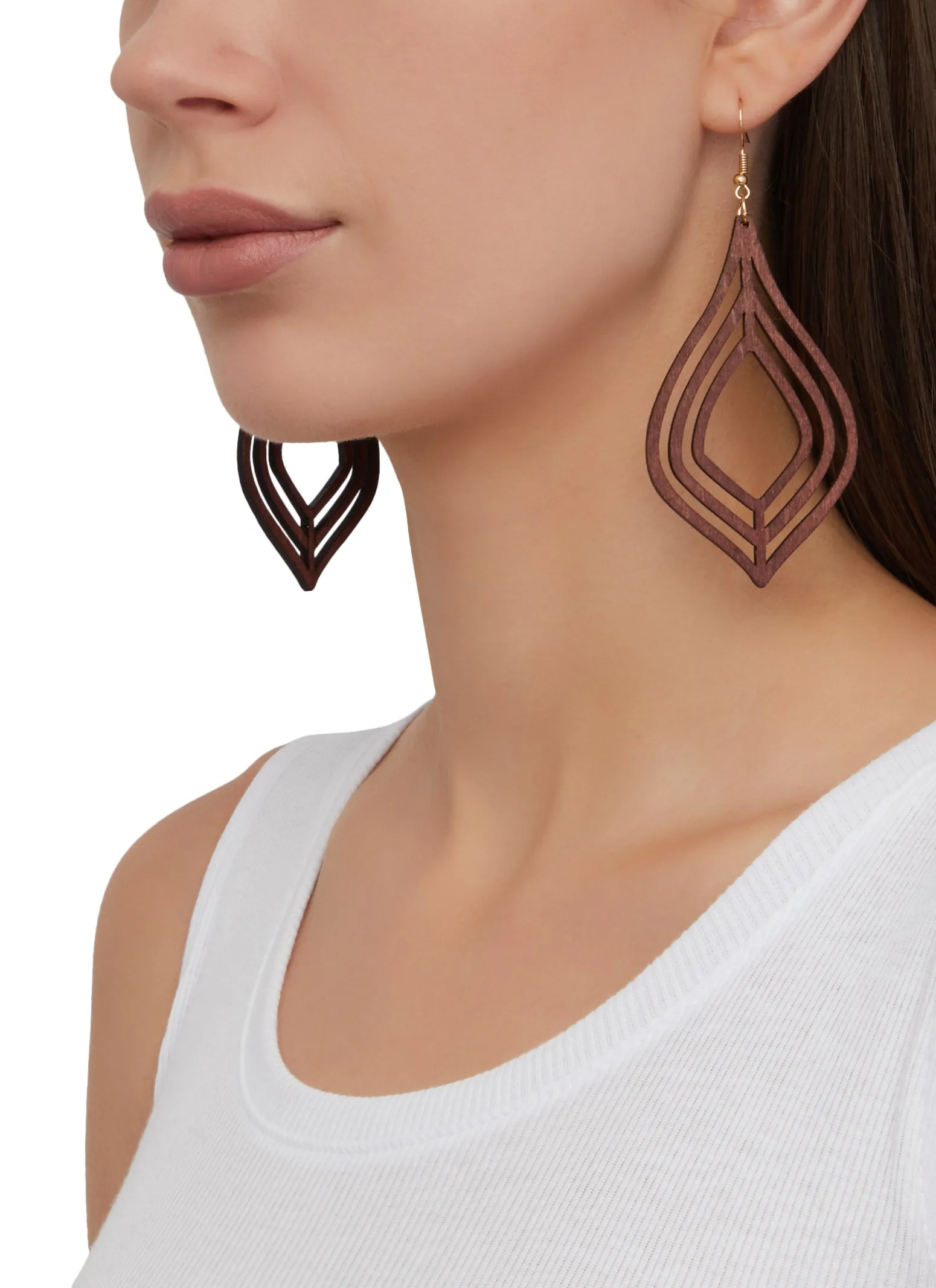 Bohemian Wooden Drop Earring Trio sold by Rainbow product image thumbnail 2