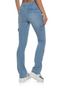 Almost Famous Low Rise Straight Leg Cargo Jeans sold by Rainbow