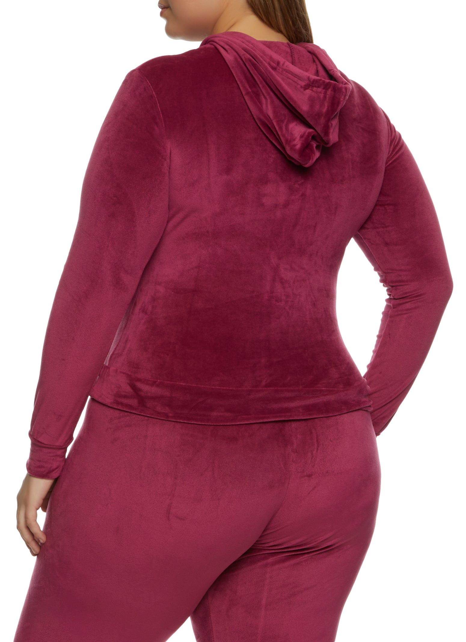 Plus Size Half Zip Velour Sweatshirt sold by Rainbow product image thumbnail 3