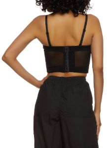 Gem Rhinestone Faux Pearl Studded Bustier Top sold by Rainbow