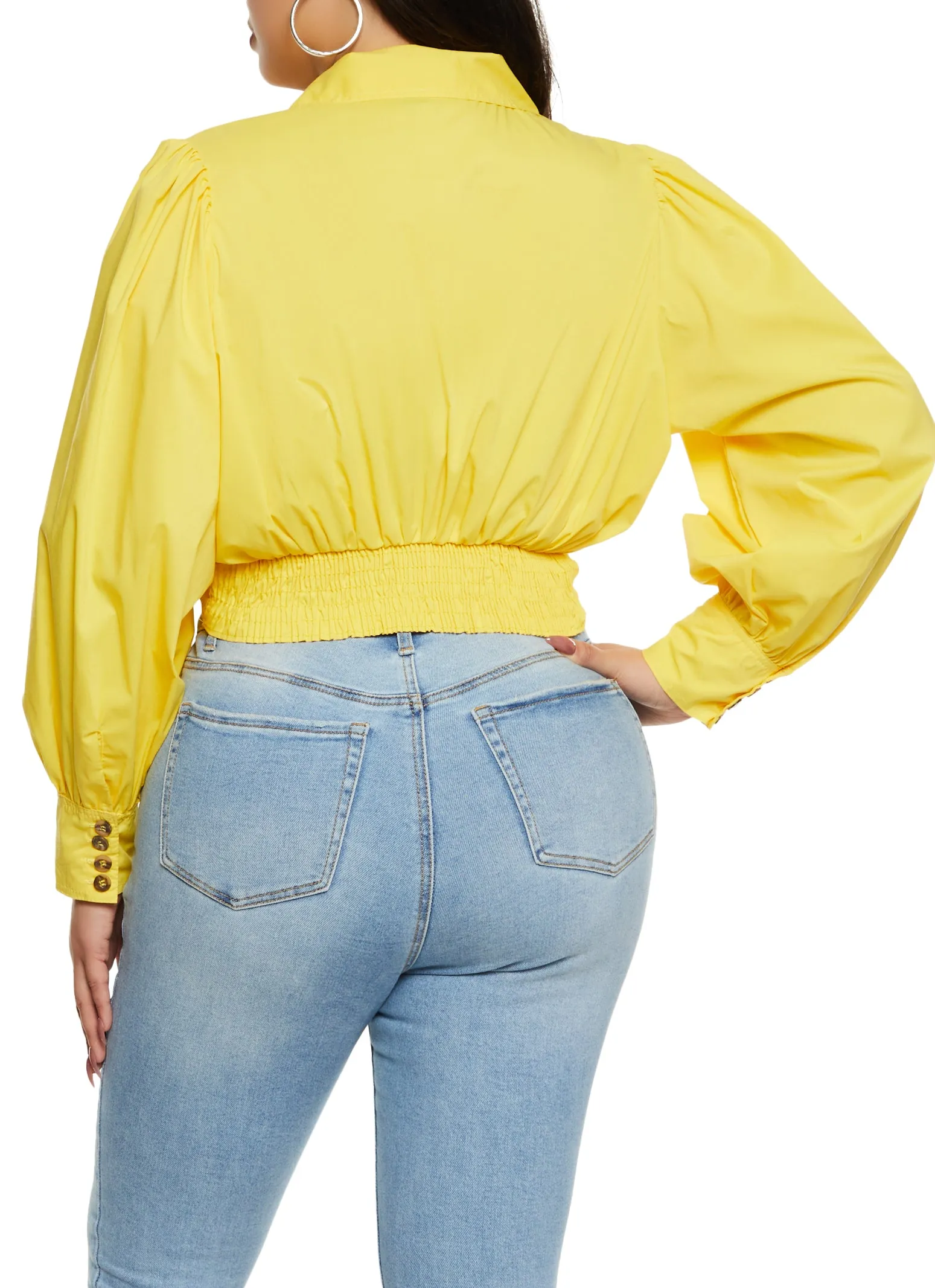 Plus Size Tie Back Wrapped Crop Top sold by Rainbow product image thumbnail 3