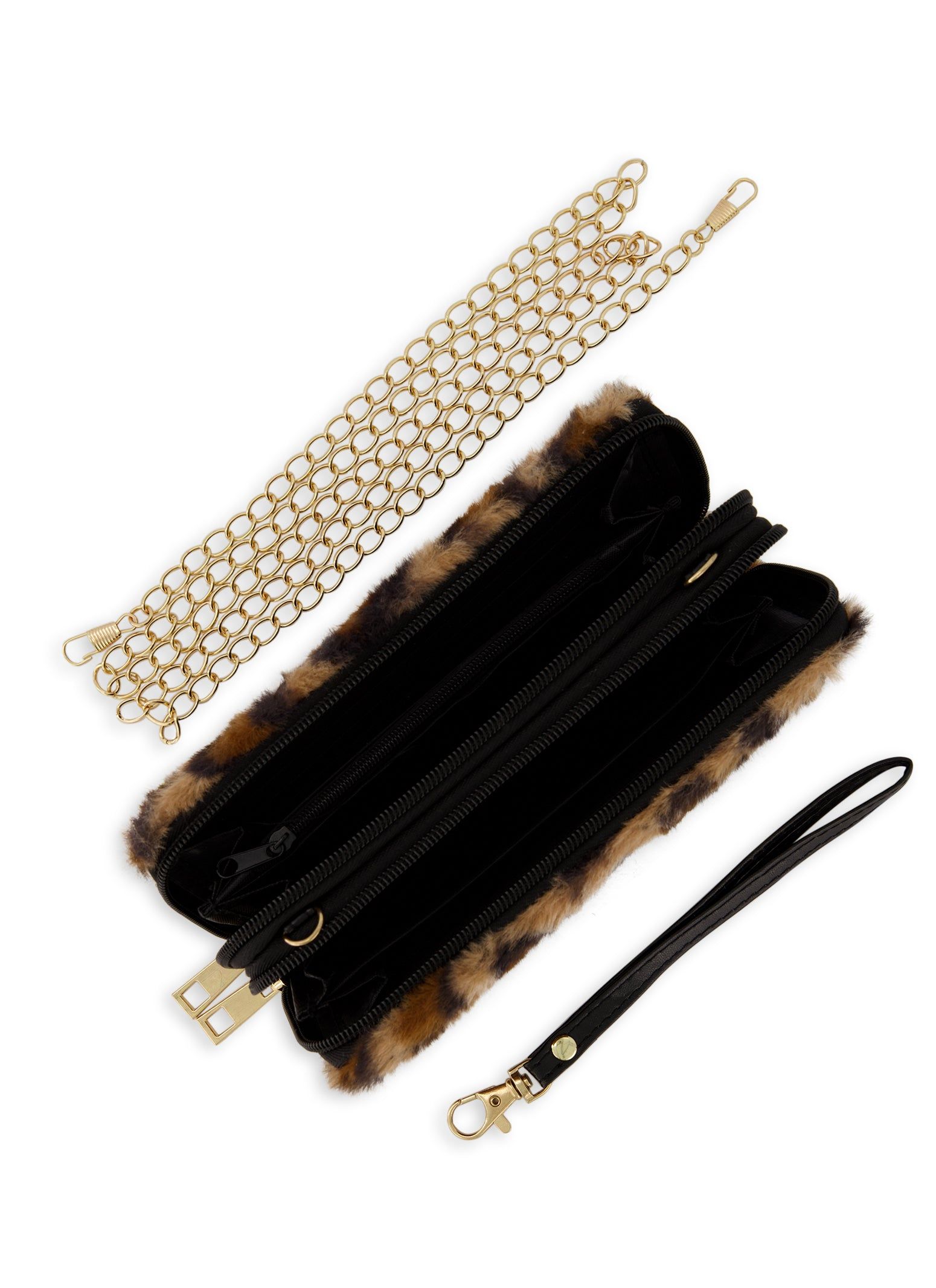 Faux Fur Chain Strap Wallet sold by Rainbow product image thumbnail 3