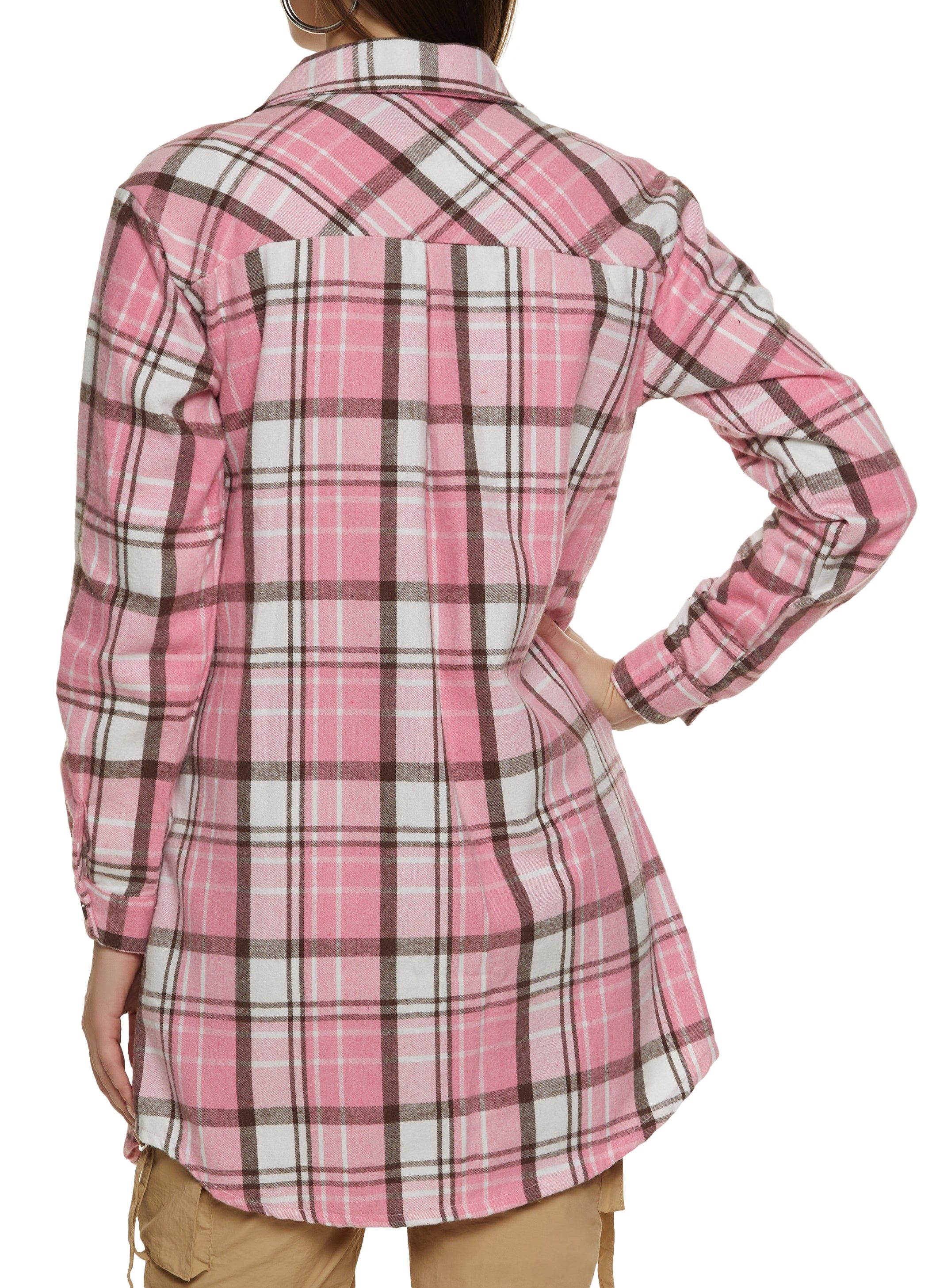 Plaid Flannel Tunic Shirt sold by Rainbow product image thumbnail 3