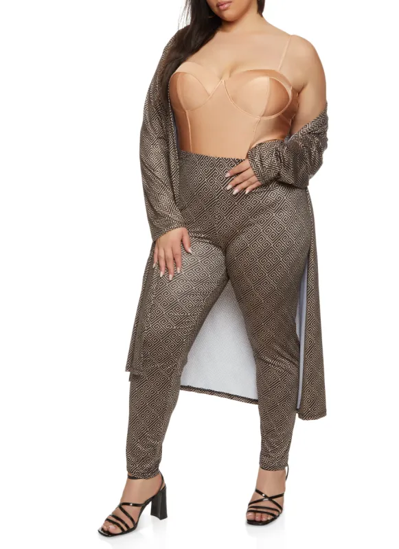 Plus Size Printed Duster sold by Rainbow