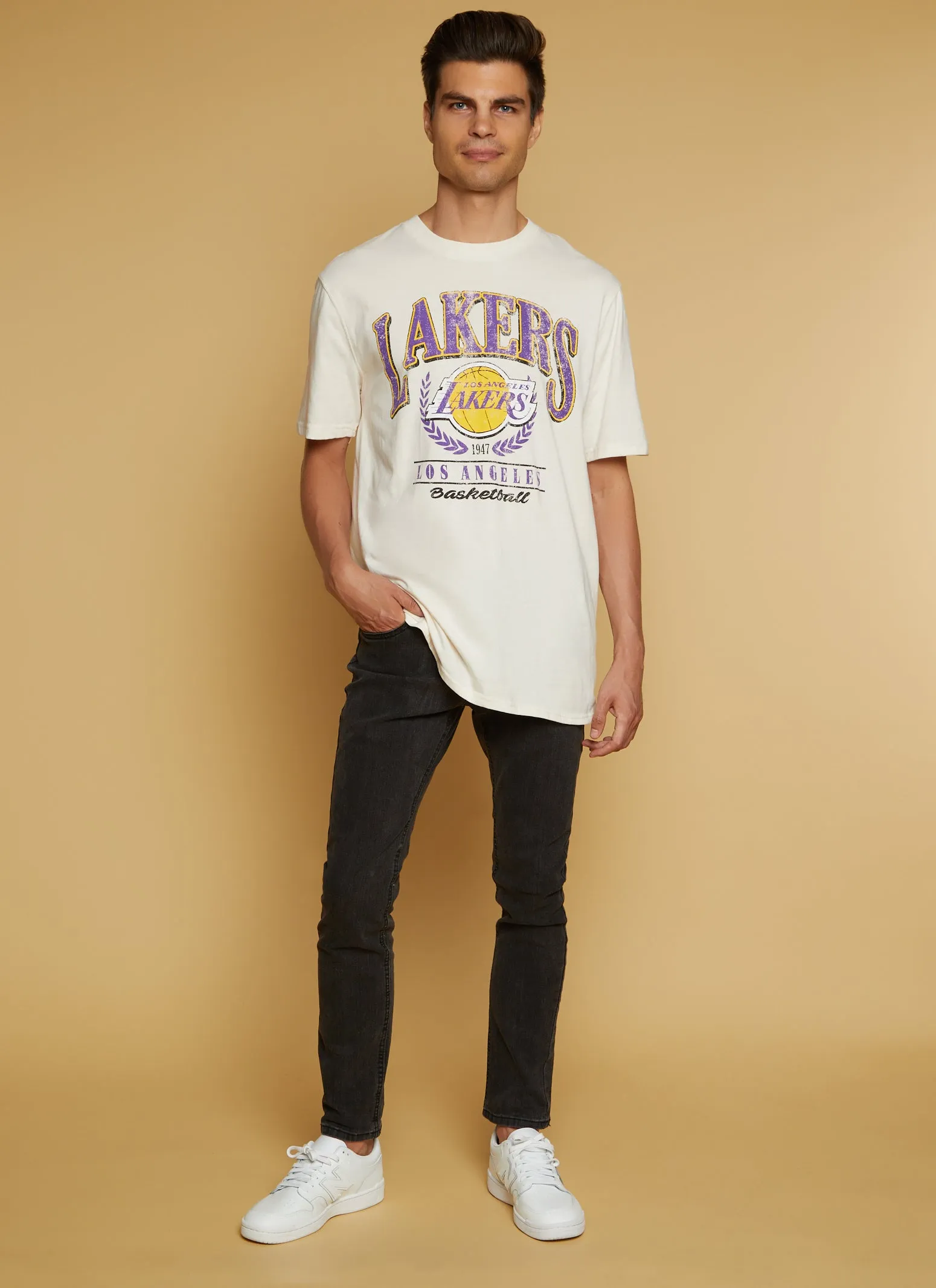 Mens NBA Los Angeles Lakers 1947 Basketball Graphic T Shirt sold by Rainbow product image thumbnail 2