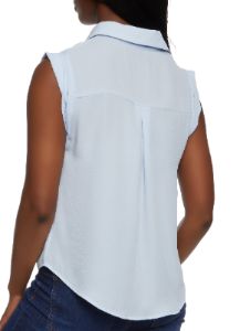 Sleeveless Button Front Shirt sold by Rainbow