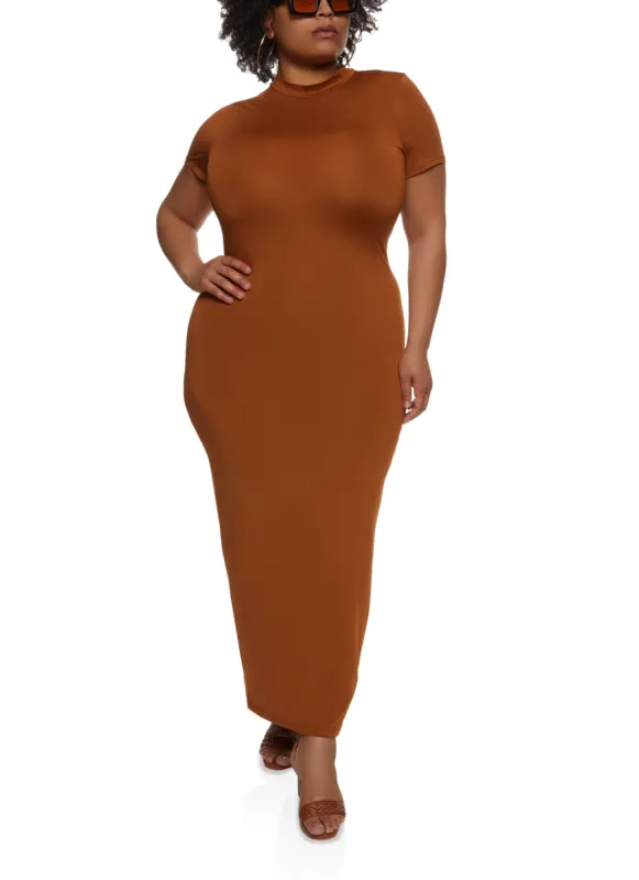 Plus Size Basic T Shirt Maxi Dress sold by Rainbow