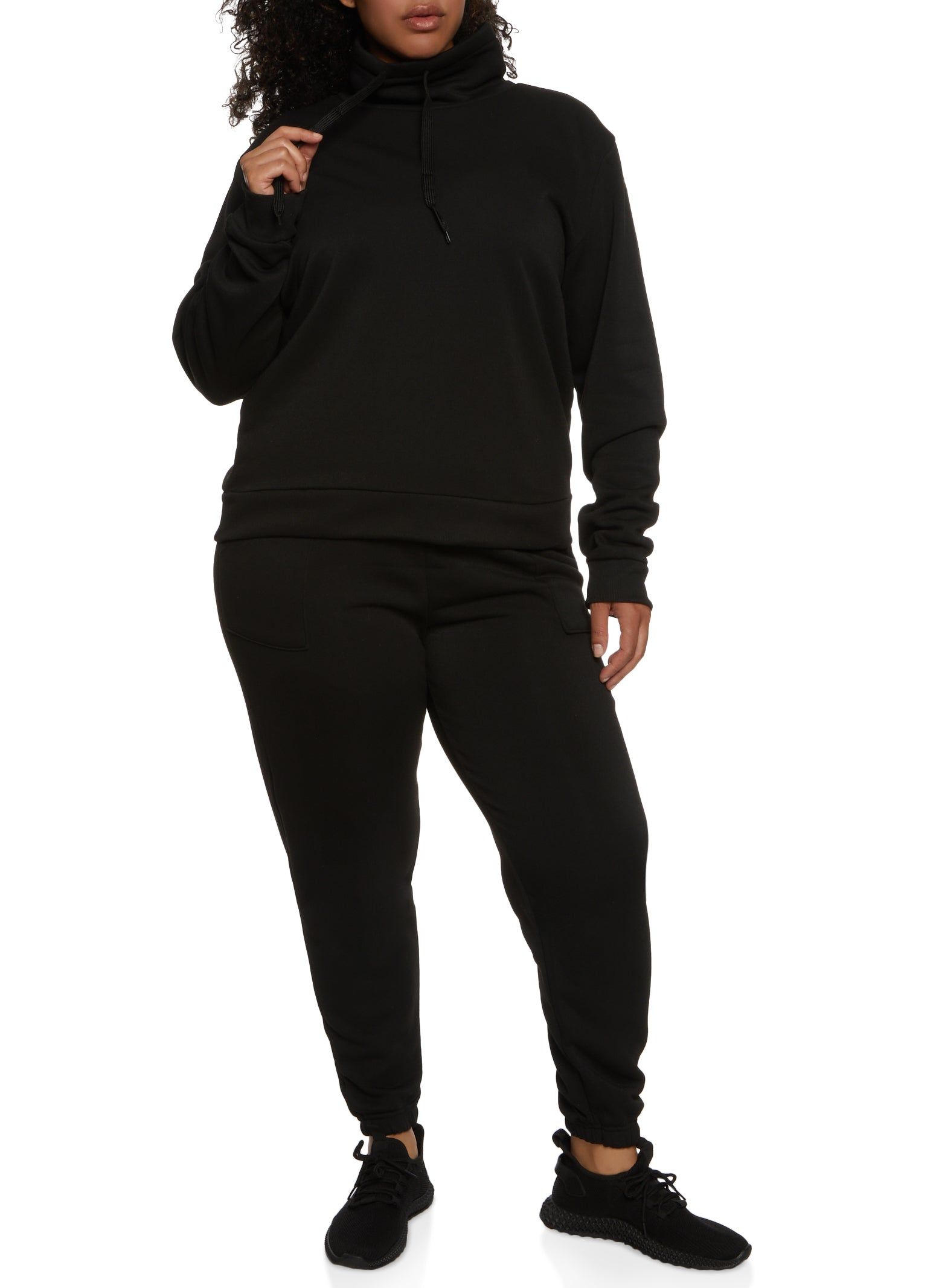 Plus Size Fleece Funnel Neck Sweatshirt sold by Rainbow product image thumbnail 2