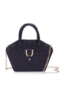 Faux Leather Quilted Top Handle Handbag sold by Rainbow
