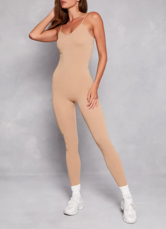 V Neck Cami Catsuit sold by Rainbow