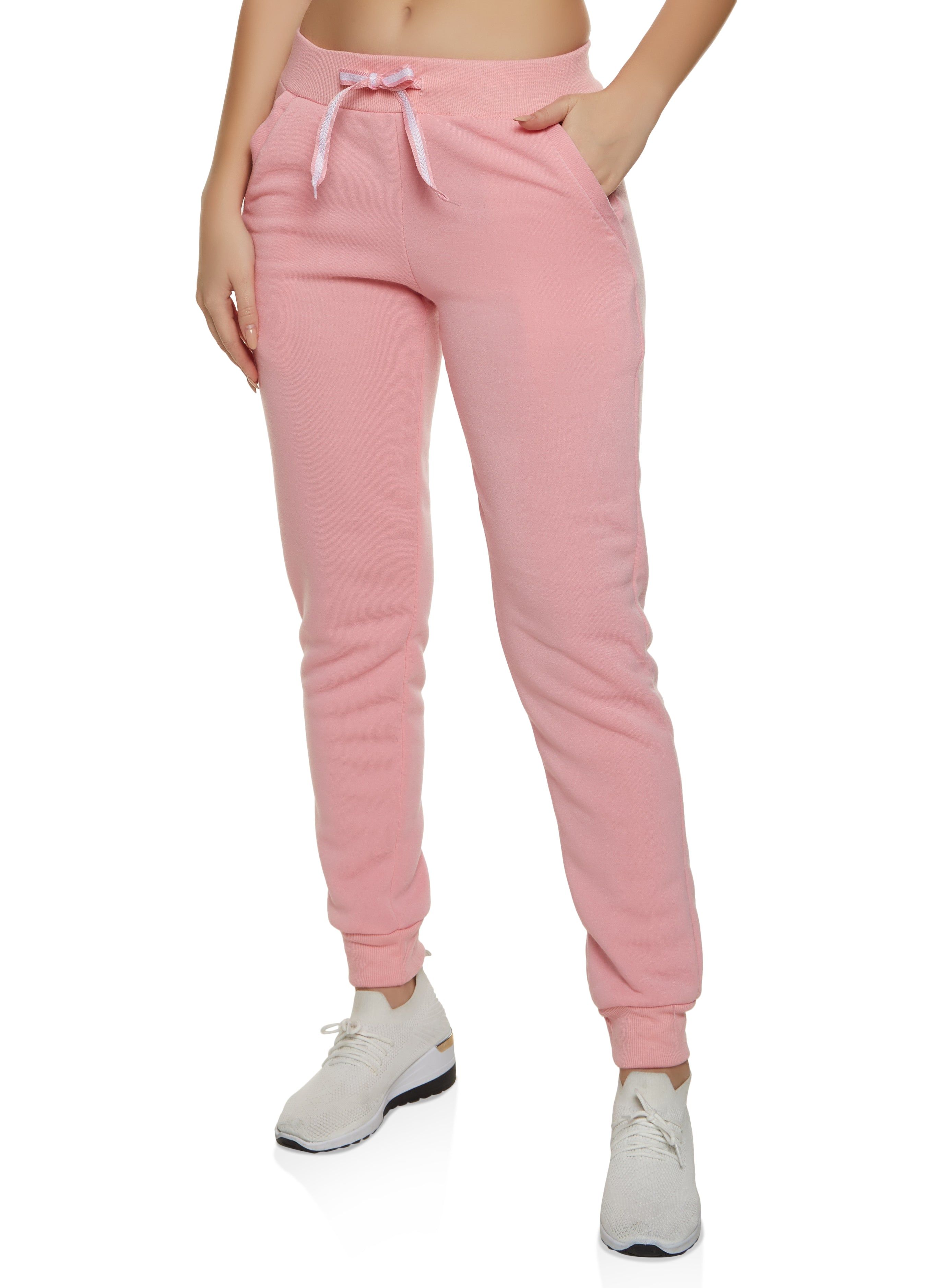 Fleece Pocket Drawstring Joggers sold by Rainbow