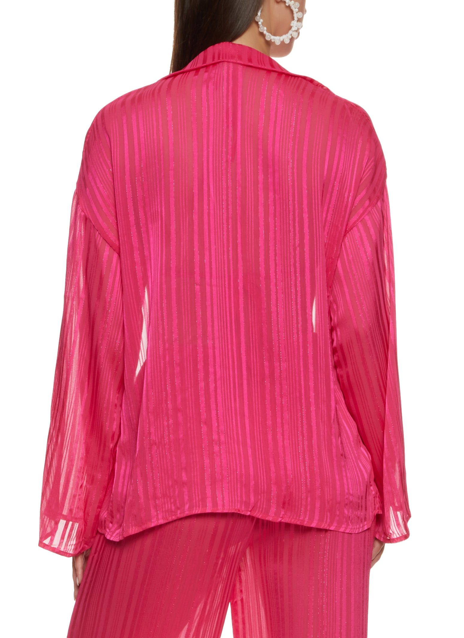 Lurex Shadow Stripe Open Front Top and Halter Top sold by Rainbow product image thumbnail 3