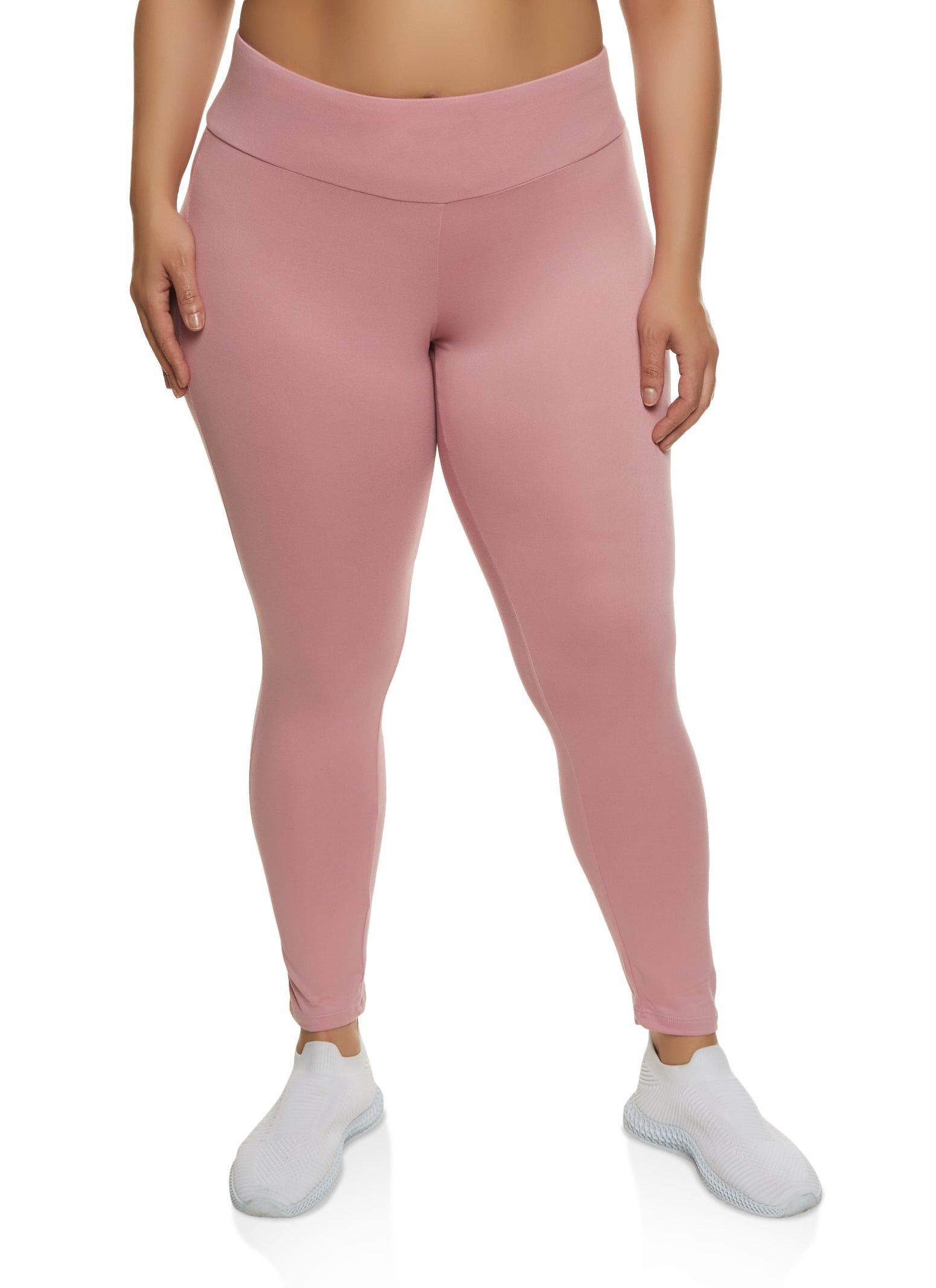 Plus Size High Waist Knit Leggings sold by Rainbow
