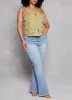 Plus Size Cargo Pocket Zip Front Cropped Tank Top sold by Rainbow