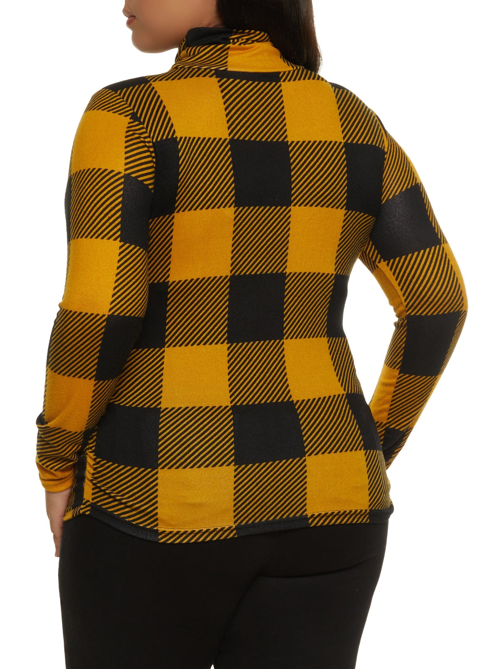 Plus Size Buffalo Plaid Turtleneck Top sold by Rainbow product image thumbnail 2