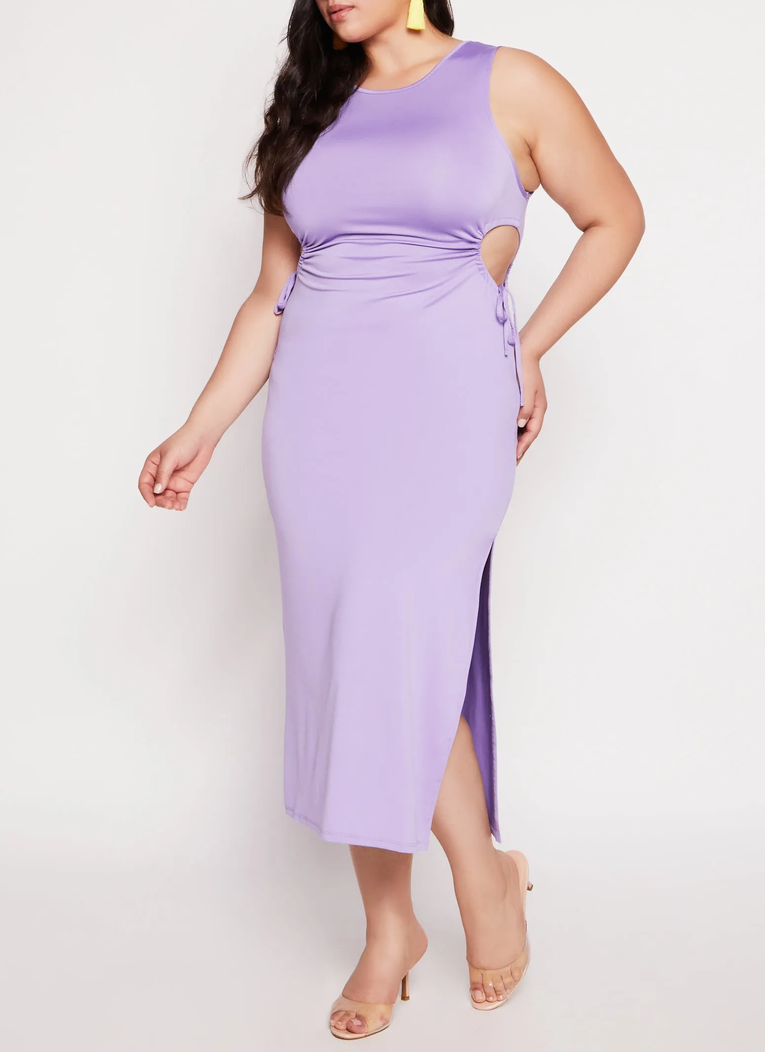 Plus Size Drawstring Cut Out Tank Dress sold by Rainbow product image thumbnail 2