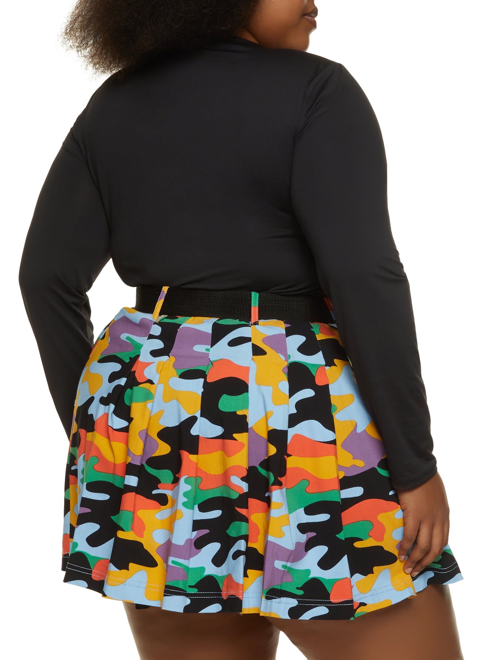 Plus Size Solid Long Sleeve Bodysuit sold by Rainbow product image thumbnail 3