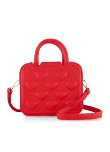 Faux Leather Heart Embossed Crossbody Bag sold by Rainbow