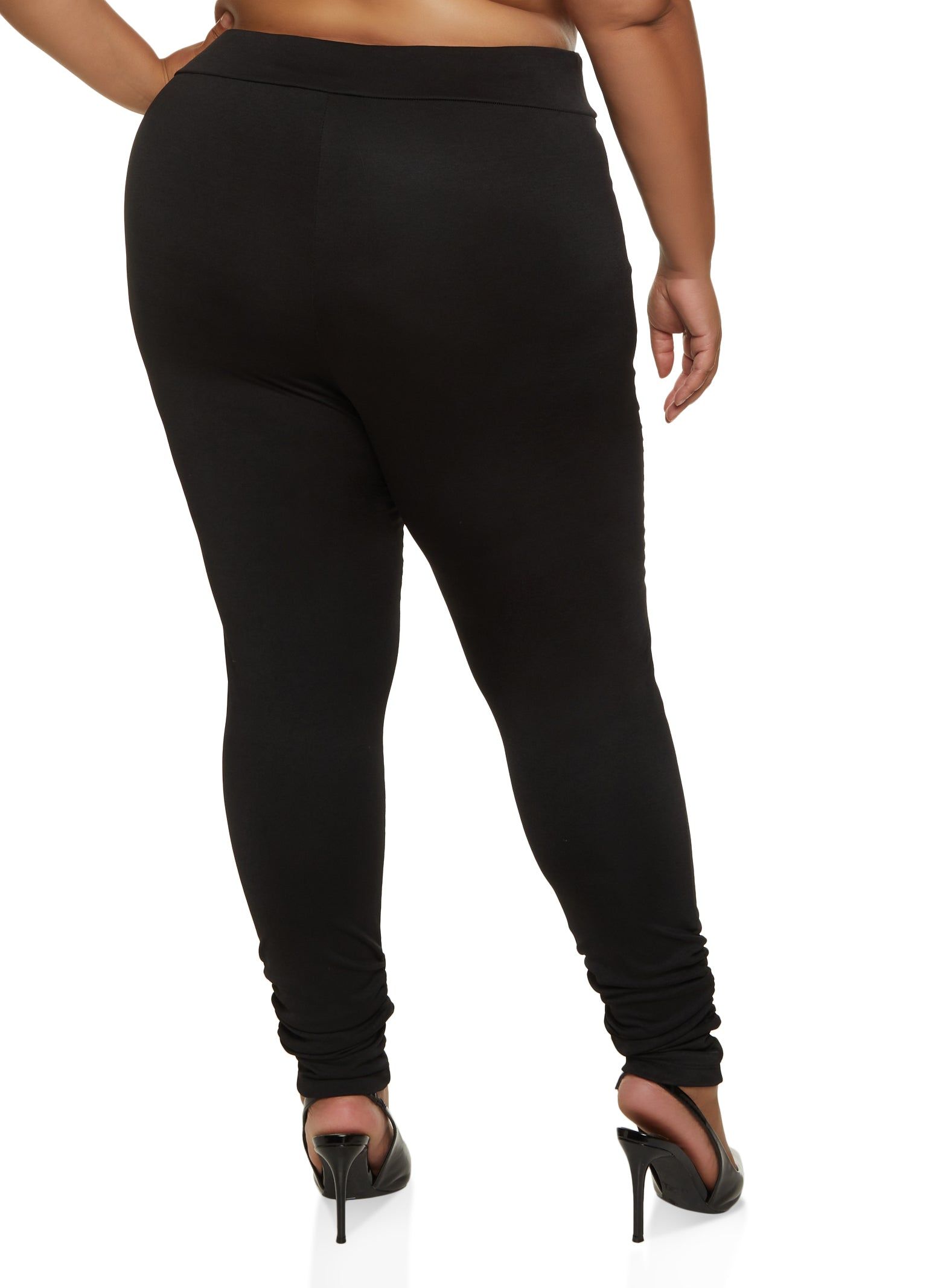 Plus Size Moto Stacked Pants sold by Rainbow product image thumbnail 2