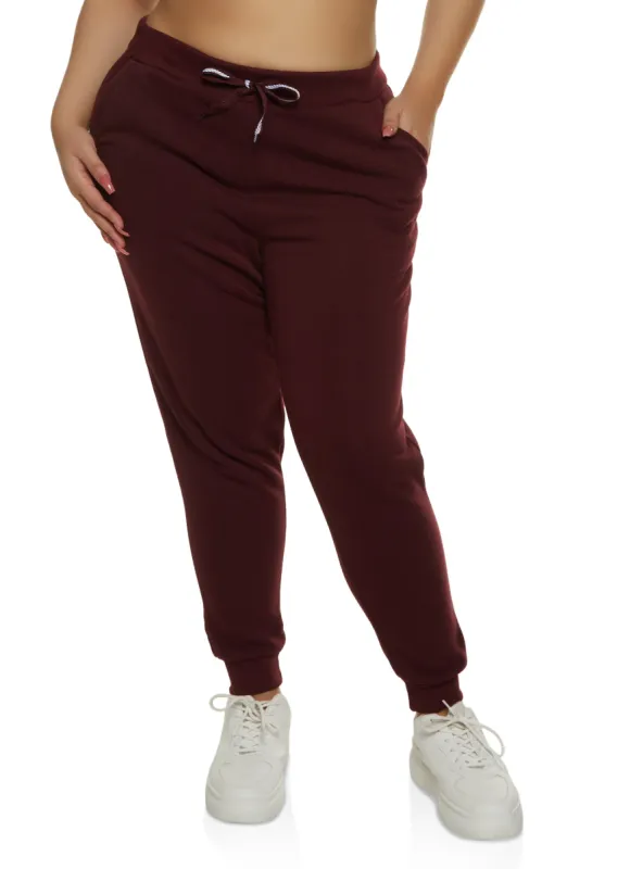 Plus Size Fleece Joggers sold by Rainbow