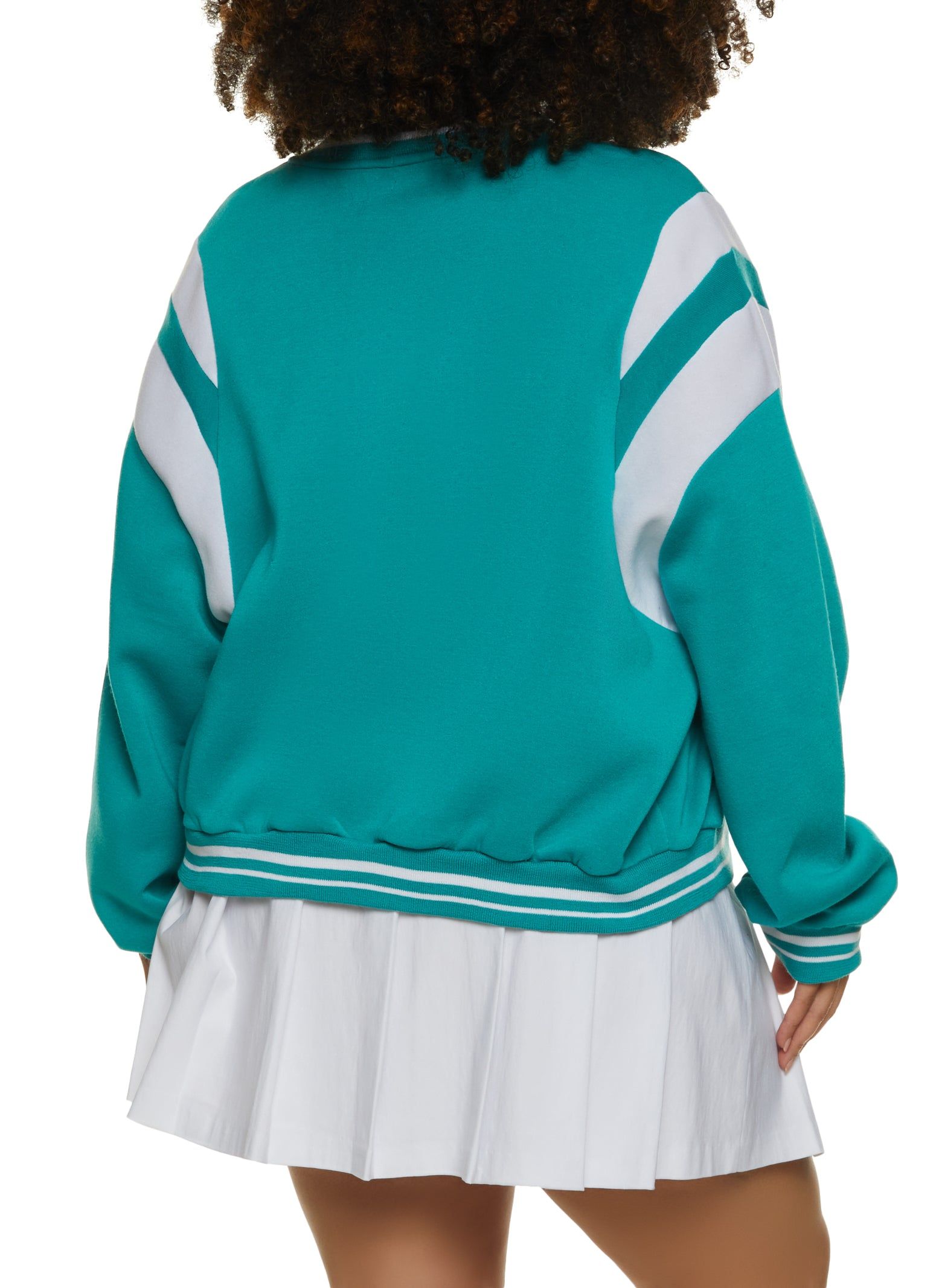 Plus Size Chenille Patch Letterman Jacket sold by Rainbow product image thumbnail 2